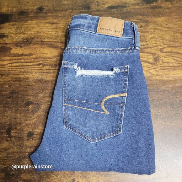 American Eagle Jeans 00 Dream Jegging Tummy Control Super Hi Rise Stretch Denim - Picture 3 of 14
